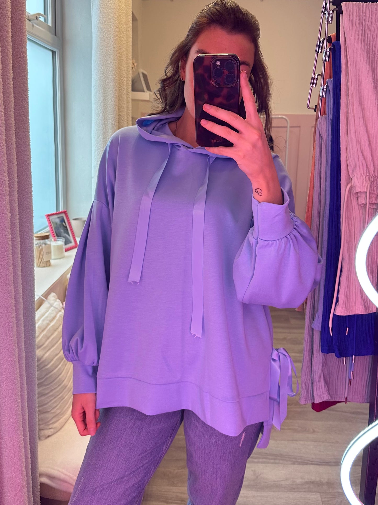 RIBBON TIE HOODIE