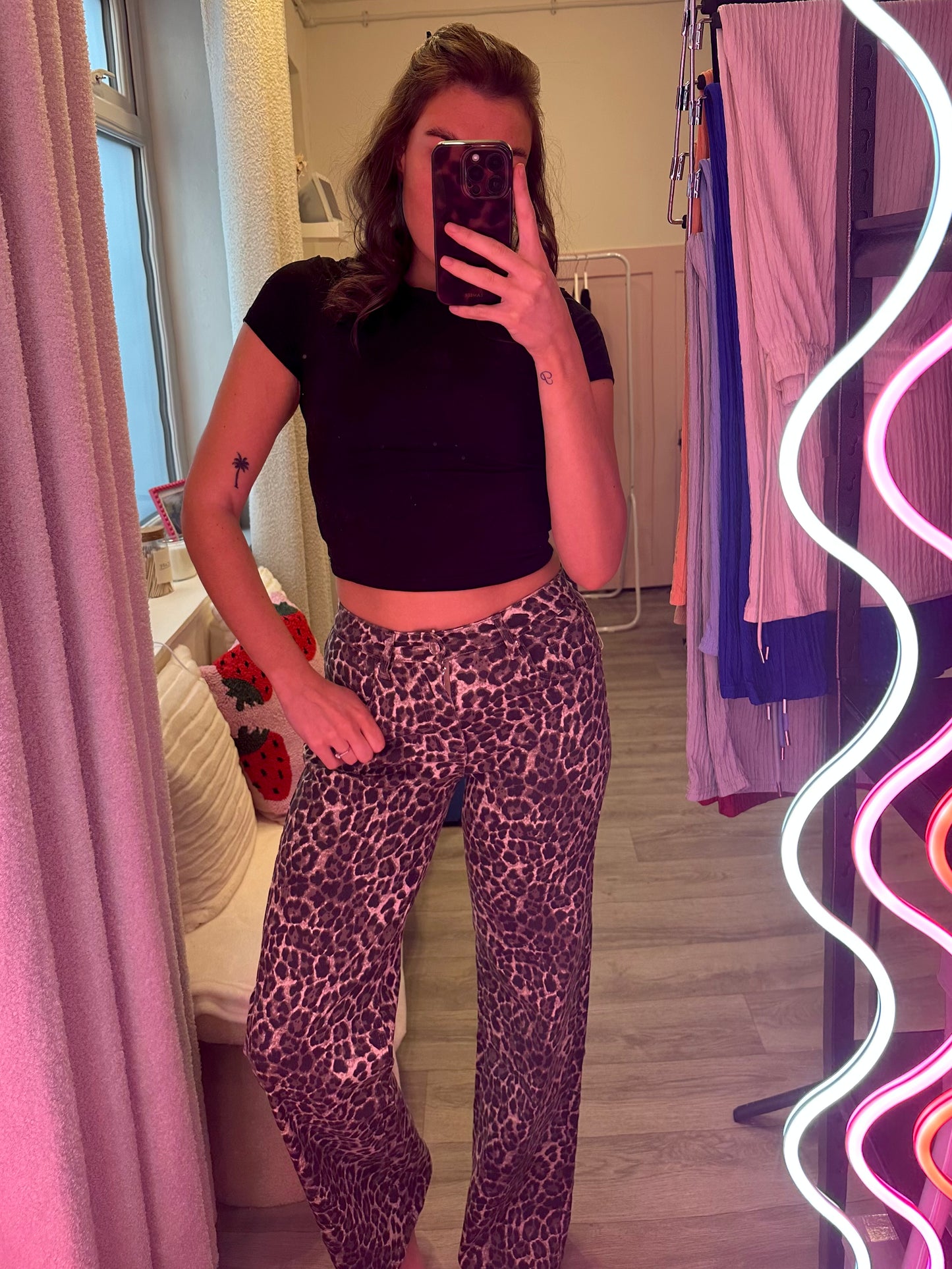 LEOPARD PRINT JEANS